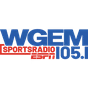 WGEM Sports Radio 105.1 - WGEM-FM logo