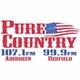 Pure Country 107.1 & 99.9 - K296FW logo