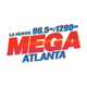 Logo de La Nueva Mega 96.5FM y 1290AM - W243CE