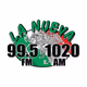 Logo de La Nueva 99.5 FM y 1020AM - K258DC