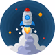 Logo de Rocket Radio Rocks