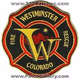 Logo de Westminster, CO Fire, EMS