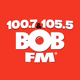 Logo de 100.7 & 105.5 BOB FM - KYMV