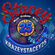 KSRN - Krazey Stacey Radio Network logo
