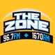 96.7FM 1670AM The Zone - WOZN logo