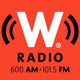 Logo de W Radio 101.5 FM y 600 AM - XEBB