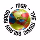 The Music Galaxy Radio (MGR) logo