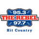 95.3 & 97.7 The Rebel - WEBL logo