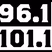 Rock 96.1/101.1 - WFAW logo